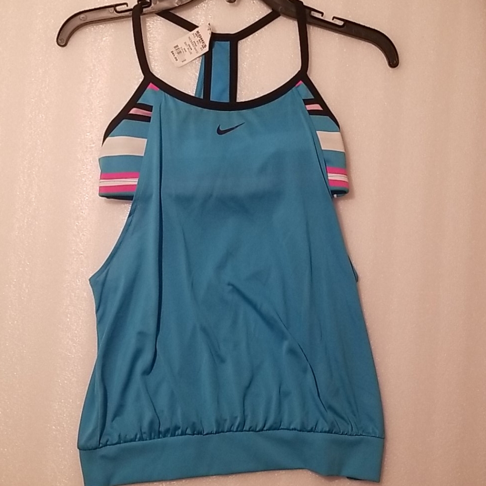 NIKE Layered Racerback Scoopneck Tankini Top - Picture 2 of 6